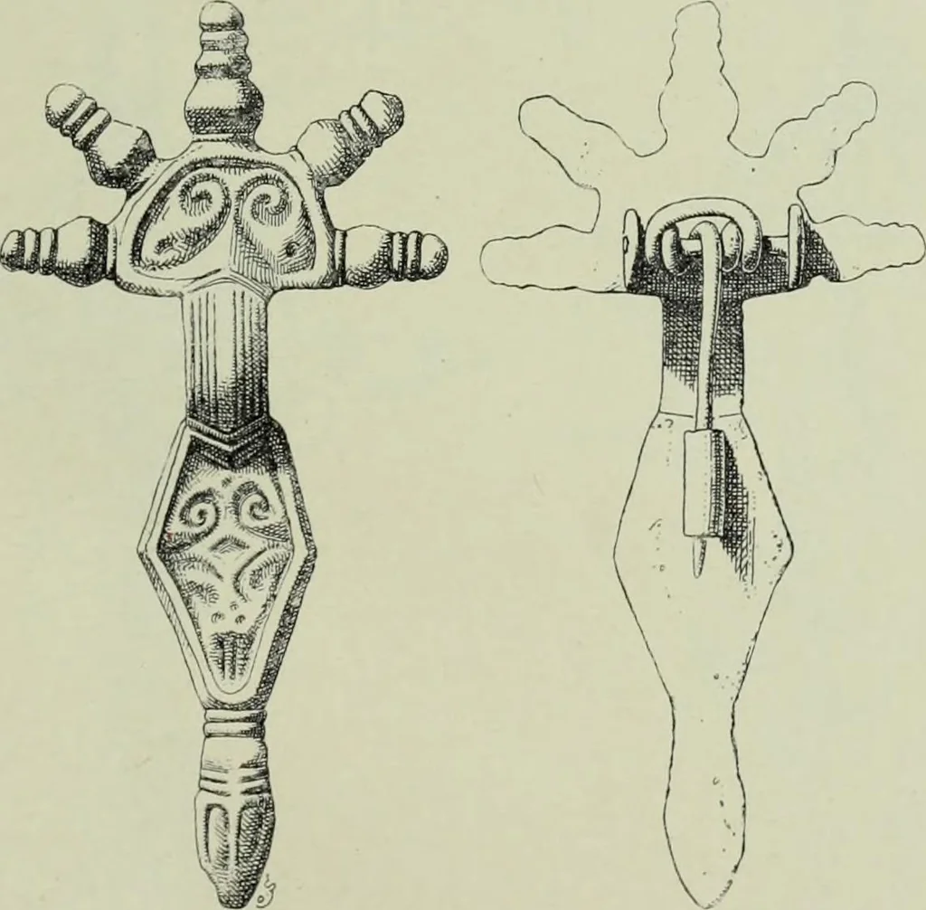 An illustration from Die altgermanische thierornamentik; typologische studie über germanische metallgegenstände aus dem IV. bis IX. jahrhundert, nebst einer studie über irische ornamentik, 1904, leaf 38
