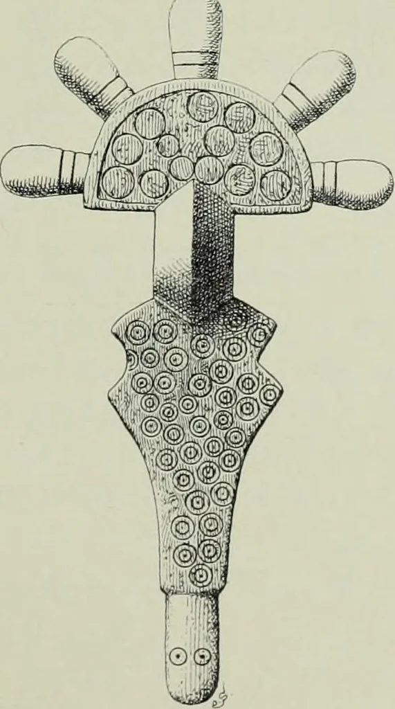 An illustration from Die altgermanische thierornamentik; typologische studie über germanische metallgegenstände aus dem IV. bis IX. jahrhundert, nebst einer studie über irische ornamentik, 1904, leaf 40