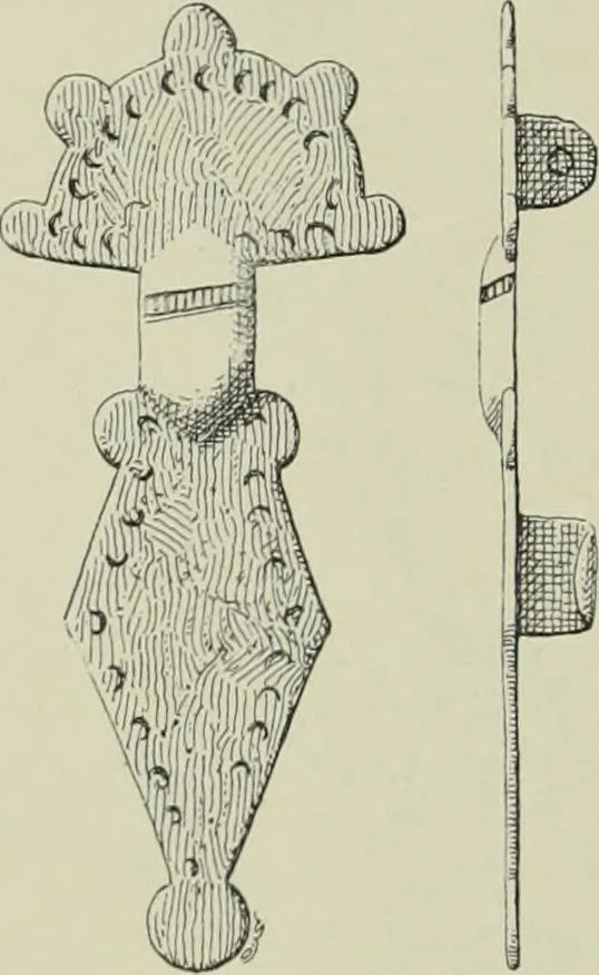 An illustration from Die altgermanische thierornamentik; typologische studie über germanische metallgegenstände aus dem IV. bis IX. jahrhundert, nebst einer studie über irische ornamentik, 1904, leaf 41