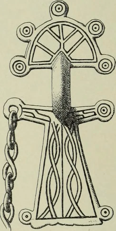 An illustration from Die altgermanische thierornamentik; typologische studie über germanische metallgegenstände aus dem IV. bis IX. jahrhundert, nebst einer studie über irische ornamentik, 1904, leaf 41
