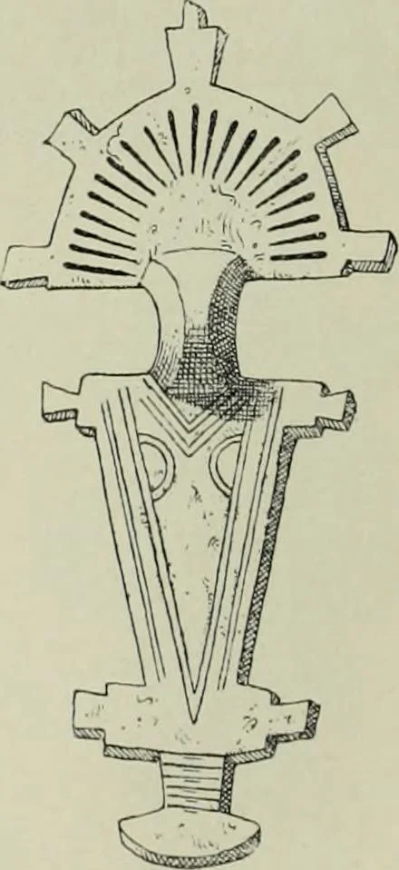 An illustration from Die altgermanische thierornamentik; typologische studie über germanische metallgegenstände aus dem IV. bis IX. jahrhundert, nebst einer studie über irische ornamentik, 1904, leaf 47