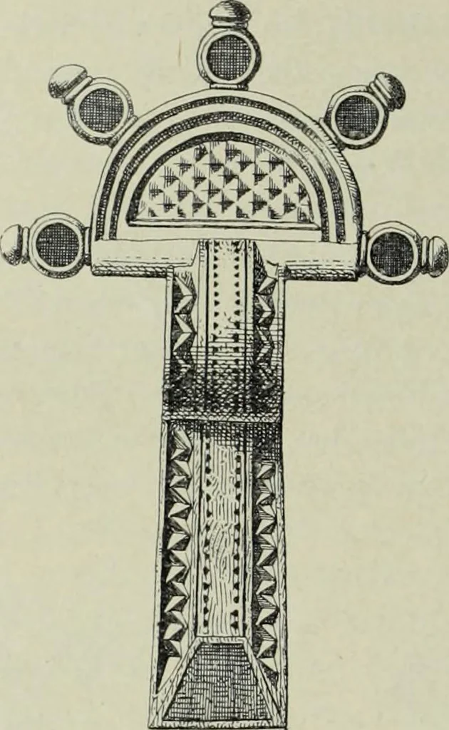An illustration from Die altgermanische thierornamentik; typologische studie über germanische metallgegenstände aus dem IV. bis IX. jahrhundert, nebst einer studie über irische ornamentik, 1904, leaf 51