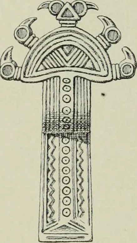 An illustration from Die altgermanische thierornamentik; typologische studie über germanische metallgegenstände aus dem IV. bis IX. jahrhundert, nebst einer studie über irische ornamentik, 1904, leaf 53