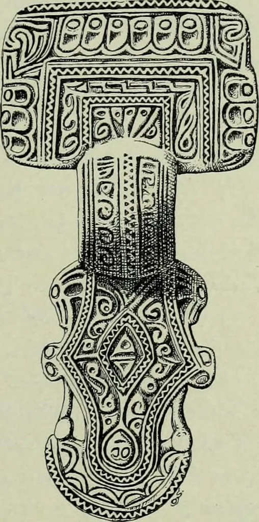 An illustration from Die altgermanische thierornamentik; typologische studie über germanische metallgegenstände aus dem IV. bis IX. jahrhundert, nebst einer studie über irische ornamentik, 1904, leaf 56
