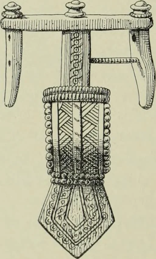An illustration from Die altgermanische thierornamentik; typologische studie über germanische metallgegenstände aus dem IV. bis IX. jahrhundert, nebst einer studie über irische ornamentik, 1904, leaf 63