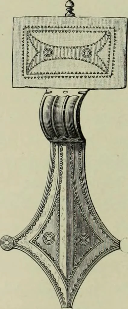 An illustration from Die altgermanische thierornamentik; typologische studie über germanische metallgegenstände aus dem IV. bis IX. jahrhundert, nebst einer studie über irische ornamentik, 1904, leaf 63