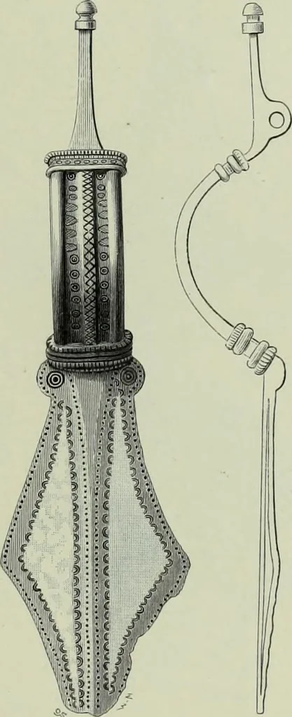 An illustration from Die altgermanische thierornamentik; typologische studie über germanische metallgegenstände aus dem IV. bis IX. jahrhundert, nebst einer studie über irische ornamentik, 1904, leaf 66
