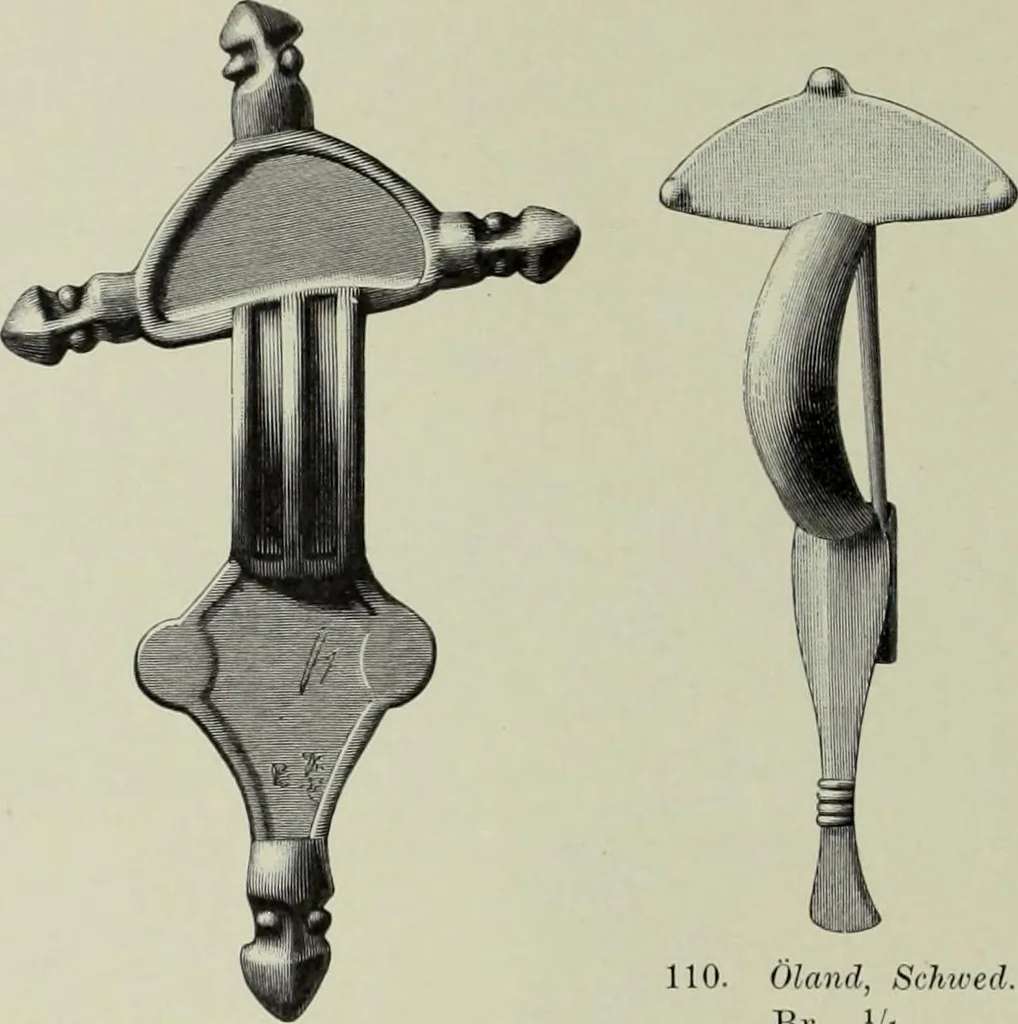 An illustration from Die altgermanische thierornamentik; typologische studie über germanische metallgegenstände aus dem IV. bis IX. jahrhundert, nebst einer studie über irische ornamentik, 1904, leaf 67