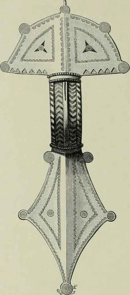 An illustration from Die altgermanische thierornamentik; typologische studie über germanische metallgegenstände aus dem IV. bis IX. jahrhundert, nebst einer studie über irische ornamentik, 1904, leaf 73