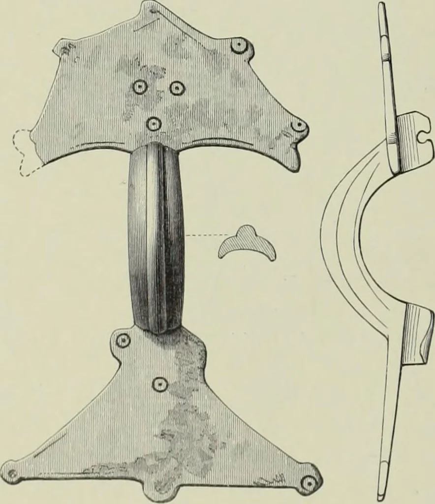 An illustration from Die altgermanische thierornamentik; typologische studie über germanische metallgegenstände aus dem IV. bis IX. jahrhundert, nebst einer studie über irische ornamentik, 1904, leaf 73