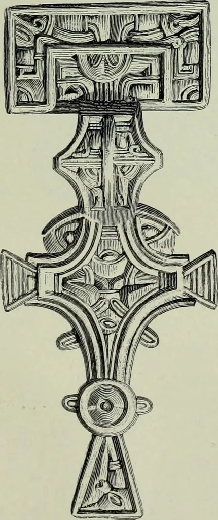 An illustration from Die altgermanische thierornamentik; typologische studie über germanische metallgegenstände aus dem IV. bis IX. jahrhundert, nebst einer studie über irische ornamentik, 1904, leaf 80