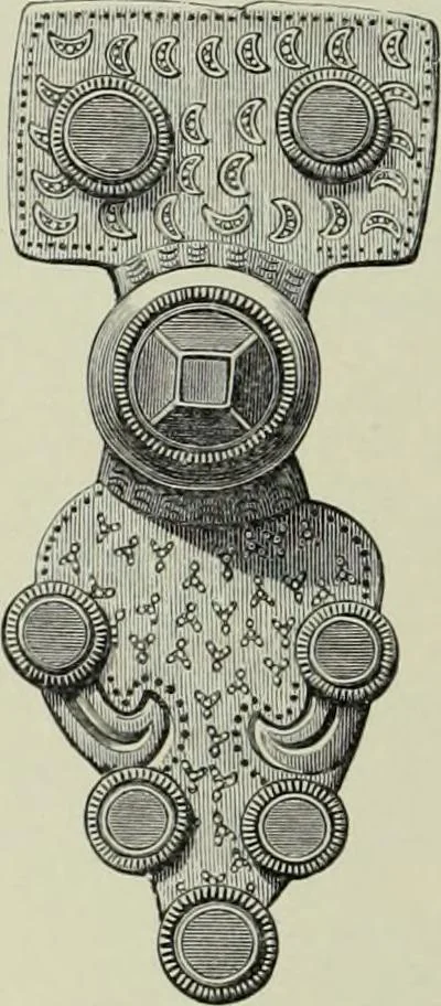 An illustration from Die altgermanische thierornamentik; typologische studie über germanische metallgegenstände aus dem IV. bis IX. jahrhundert, nebst einer studie über irische ornamentik, 1904, leaf 83