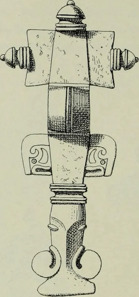 An illustration from Die altgermanische thierornamentik; typologische studie über germanische metallgegenstände aus dem IV. bis IX. jahrhundert, nebst einer studie über irische ornamentik, 1904, leaf 89