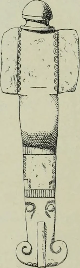 An illustration from Die altgermanische thierornamentik; typologische studie über germanische metallgegenstände aus dem IV. bis IX. jahrhundert, nebst einer studie über irische ornamentik, 1904, leaf 89