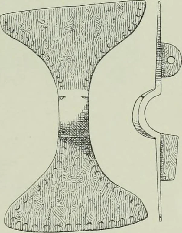 An illustration from Die altgermanische thierornamentik; typologische studie über germanische metallgegenstände aus dem IV. bis IX. jahrhundert, nebst einer studie über irische ornamentik, 1904, leaf 94