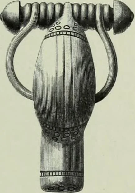 An illustration from Die altgermanische thierornamentik; typologische studie über germanische metallgegenstände aus dem IV. bis IX. jahrhundert, nebst einer studie über irische ornamentik, 1904, leaf 96