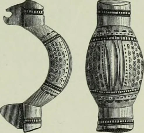 An illustration from Die altgermanische thierornamentik; typologische studie über germanische metallgegenstände aus dem IV. bis IX. jahrhundert, nebst einer studie über irische ornamentik, 1904, leaf 96
