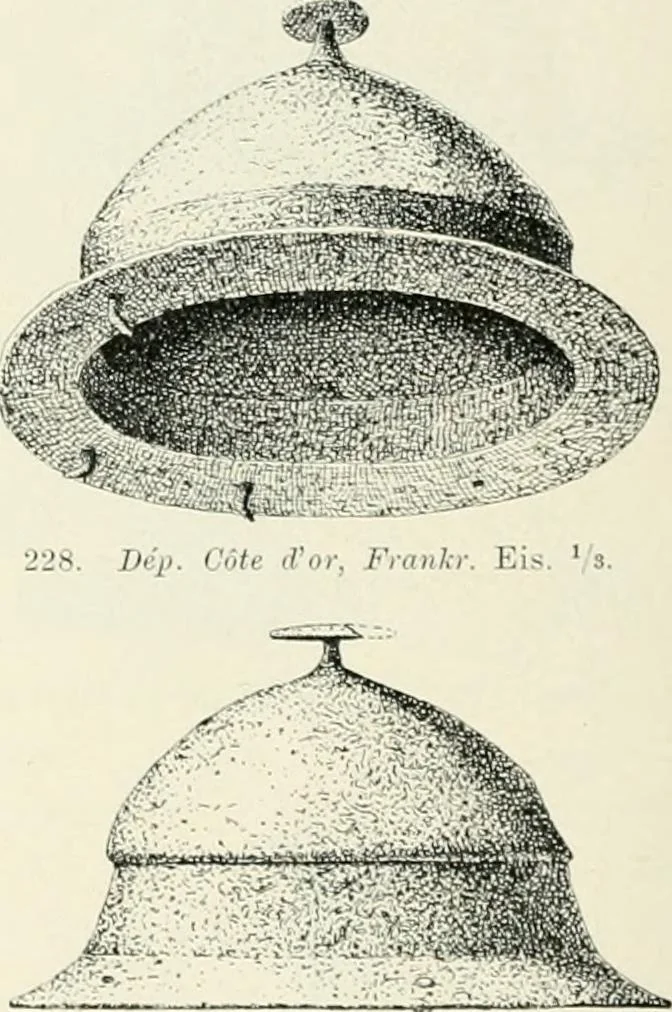 An illustration from Die altgermanische Thierornamentik : typologische Studie über germanische Metallgegenstände aus dem IV. bis IX. Jahrhundert, nebst einer Studie über irische Ornamentik, 1904, leaf 115