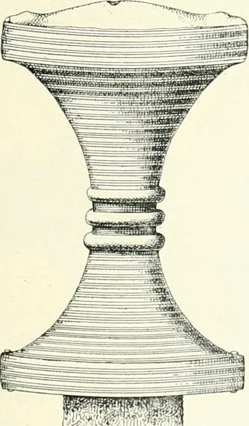 An illustration from Die altgermanische Thierornamentik : typologische Studie über germanische Metallgegenstände aus dem IV. bis IX. Jahrhundert, nebst einer Studie über irische Ornamentik, 1904, leaf 120