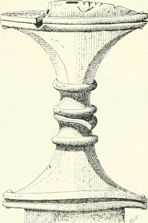 An illustration from Die altgermanische Thierornamentik : typologische Studie über germanische Metallgegenstände aus dem IV. bis IX. Jahrhundert, nebst einer Studie über irische Ornamentik, 1904, leaf 120