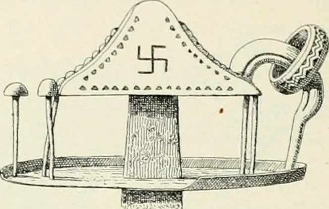 An illustration from Die altgermanische Thierornamentik : typologische Studie über germanische Metallgegenstände aus dem IV. bis IX. Jahrhundert, nebst einer Studie über irische Ornamentik, 1904, leaf 123