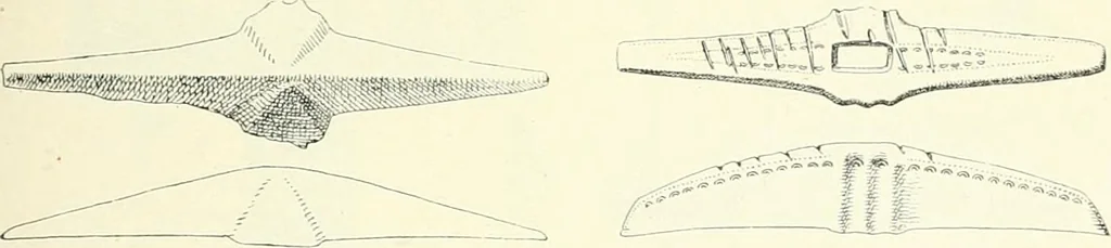 An illustration from Die altgermanische Thierornamentik : typologische Studie über germanische Metallgegenstände aus dem IV. bis IX. Jahrhundert, nebst einer Studie über irische Ornamentik, 1904, leaf 124
