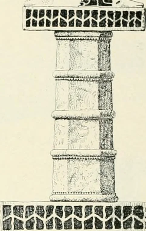 An illustration from Die altgermanische Thierornamentik : typologische Studie über germanische Metallgegenstände aus dem IV. bis IX. Jahrhundert, nebst einer Studie über irische Ornamentik, 1904, leaf 129