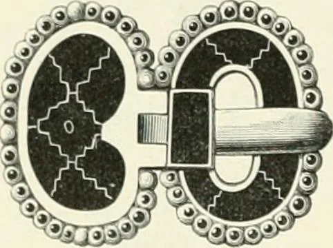 An illustration from Die altgermanische Thierornamentik : typologische Studie über germanische Metallgegenstände aus dem IV. bis IX. Jahrhundert, nebst einer Studie über irische Ornamentik, 1904, leaf 133