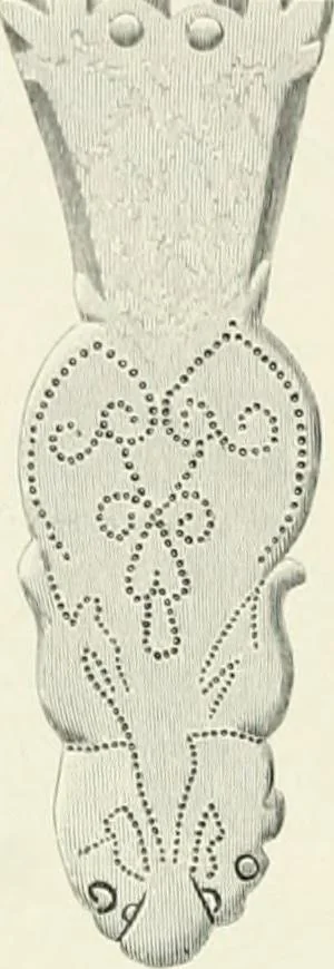 An illustration from Die altgermanische Thierornamentik : typologische Studie über germanische Metallgegenstände aus dem IV. bis IX. Jahrhundert, nebst einer Studie über irische Ornamentik, 1904, leaf 149