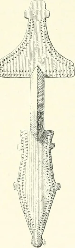 An illustration from Die altgermanische Thierornamentik : typologische Studie über germanische Metallgegenstände aus dem IV. bis IX. Jahrhundert, nebst einer Studie über irische Ornamentik, 1904, leaf 156