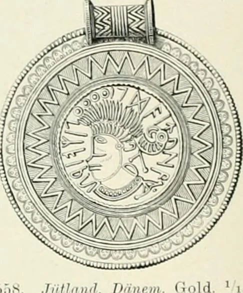An illustration from Die altgermanische Thierornamentik : typologische Studie über germanische Metallgegenstände aus dem IV. bis IX. Jahrhundert, nebst einer Studie über irische Ornamentik, 1904, leaf 273