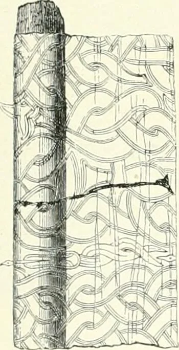 An illustration from Die altgermanische Thierornamentik : typologische Studie über germanische Metallgegenstände aus dem IV. bis IX. Jahrhundert, nebst einer Studie über irische Ornamentik, 1904, leaf 274