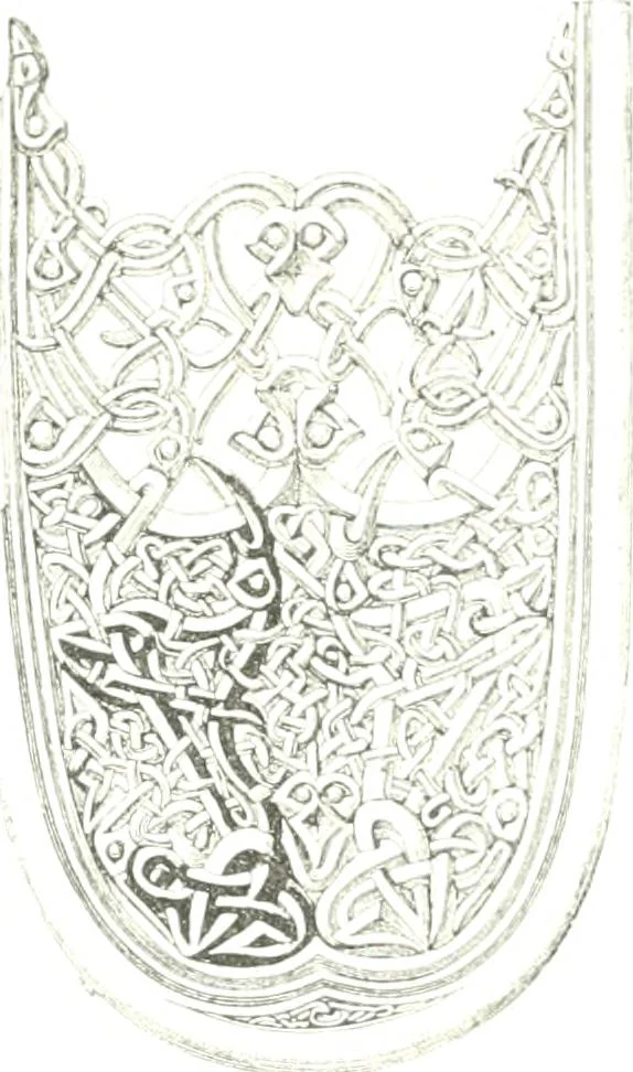 An illustration from Die altgermanische Thierornamentik : typologische Studie über germanische Metallgegenstände aus dem IV. bis IX. Jahrhundert, nebst einer Studie über irische Ornamentik, 1904, leaf 280