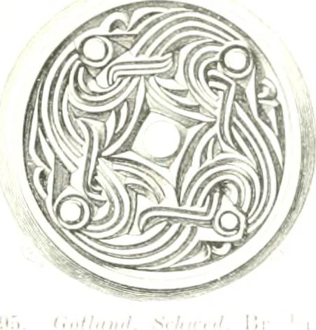 An illustration from Die altgermanische Thierornamentik : typologische Studie über germanische Metallgegenstände aus dem IV. bis IX. Jahrhundert, nebst einer Studie über irische Ornamentik, 1904, leaf 292
