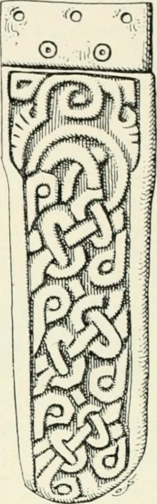 An illustration from Die altgermanische Thierornamentik : typologische Studie über germanische Metallgegenstände aus dem IV. bis IX. Jahrhundert, nebst einer Studie über irische Ornamentik, 1904, leaf 337