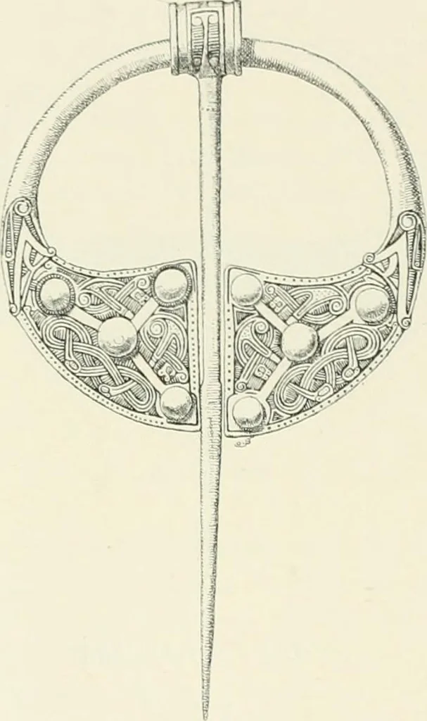 An illustration from Die altgermanische Thierornamentik : typologische Studie über germanische Metallgegenstände aus dem IV. bis IX. Jahrhundert, nebst einer Studie über irische Ornamentik, 1904, leaf 353