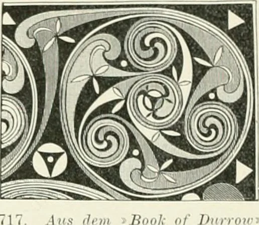 An illustration from Die altgermanische Thierornamentik : typologische Studie über germanische Metallgegenstände aus dem IV. bis IX. Jahrhundert, nebst einer Studie über irische Ornamentik, 1904, leaf 357