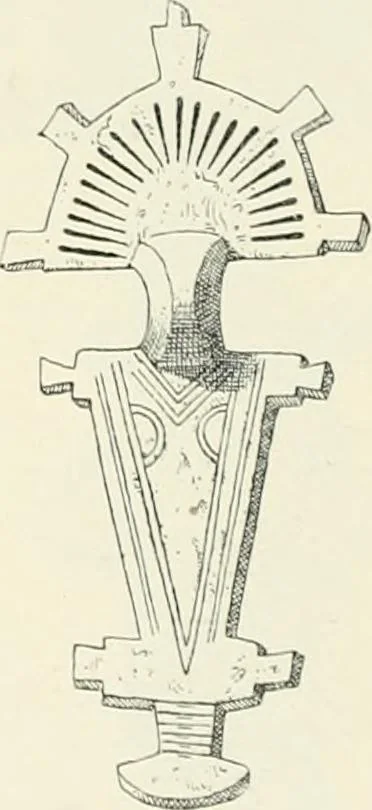An illustration from Die altgermanische Thierornamentik : typologische Studie über germanische Metallgegenstände aus dem IV. bis IX. Jahrhundert, nebst einer Studie über irische Ornamentik, 1904, leaf 51