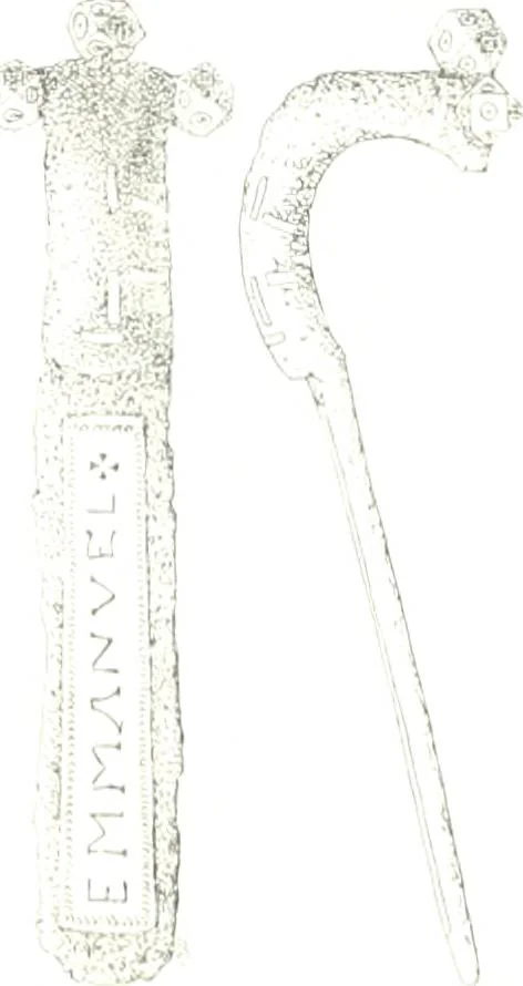 An illustration from Die altgermanische Thierornamentik : typologische Studie über germanische Metallgegenstände aus dem IV. bis IX. Jahrhundert, nebst einer Studie über irische Ornamentik, 1904, leaf 52