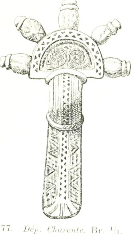 An illustration from Die altgermanische Thierornamentik : typologische Studie über germanische Metallgegenstände aus dem IV. bis IX. Jahrhundert, nebst einer Studie über irische Ornamentik, 1904, leaf 56
