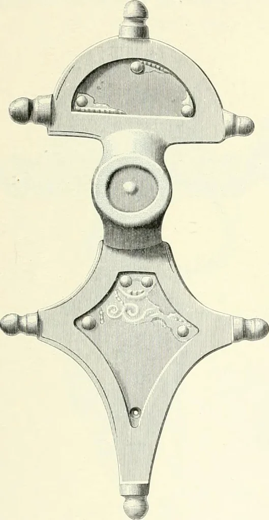 An illustration from Die altgermanische Thierornamentik : typologische Studie über germanische Metallgegenstände aus dem IV. bis IX. Jahrhundert, nebst einer Studie über irische Ornamentik, 1904, leaf 72
