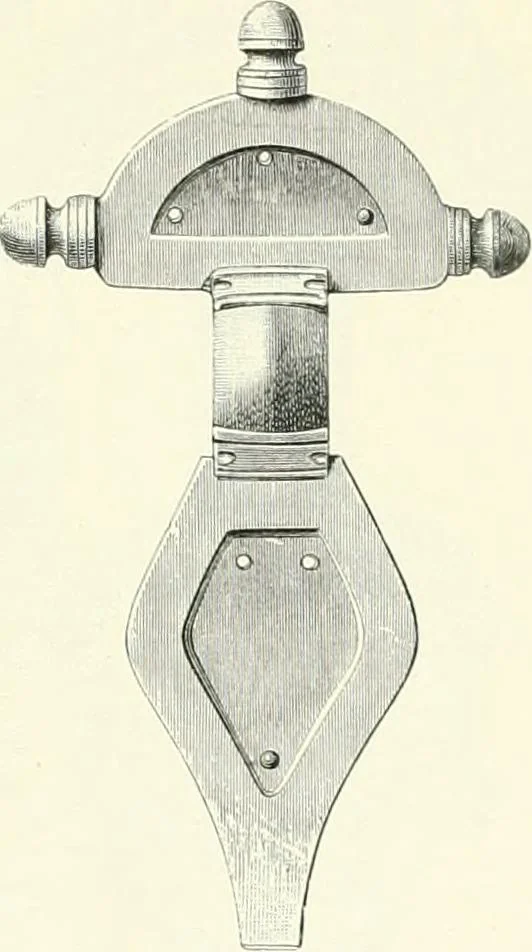 An illustration from Die altgermanische Thierornamentik : typologische Studie über germanische Metallgegenstände aus dem IV. bis IX. Jahrhundert, nebst einer Studie über irische Ornamentik, 1904, leaf 72