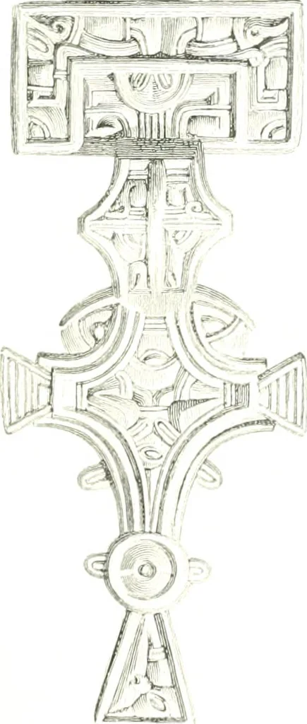 An illustration from Die altgermanische Thierornamentik : typologische Studie über germanische Metallgegenstände aus dem IV. bis IX. Jahrhundert, nebst einer Studie über irische Ornamentik, 1904, leaf 84