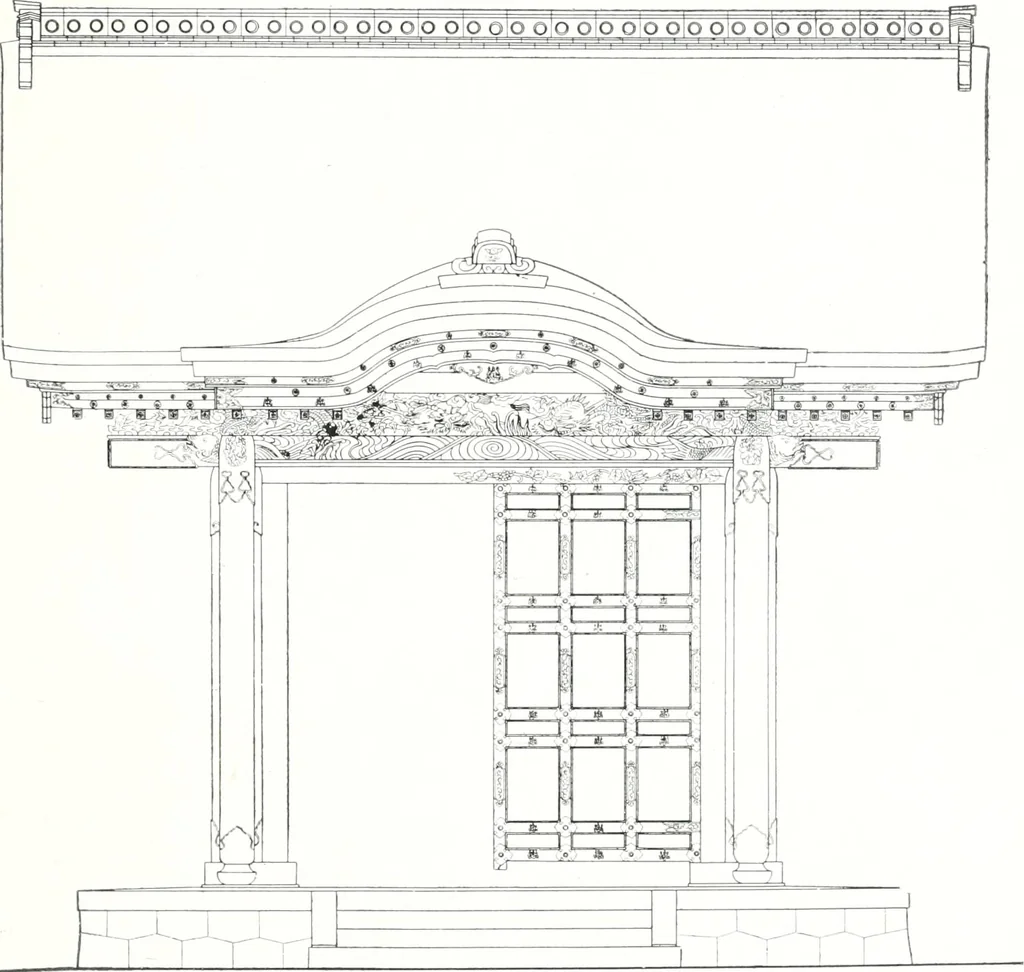 An illustration from Die Architektur der Kultbauten Japans, 1907, leaf 137