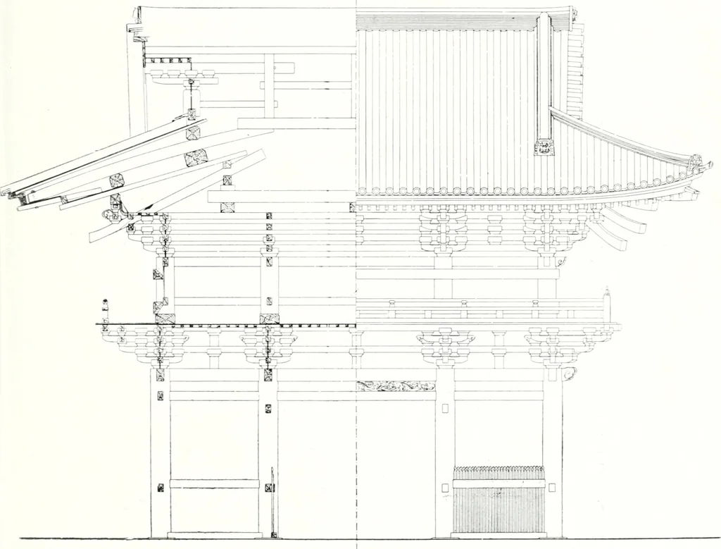 An illustration from Die Architektur der Kultbauten Japans, 1907, leaf 139