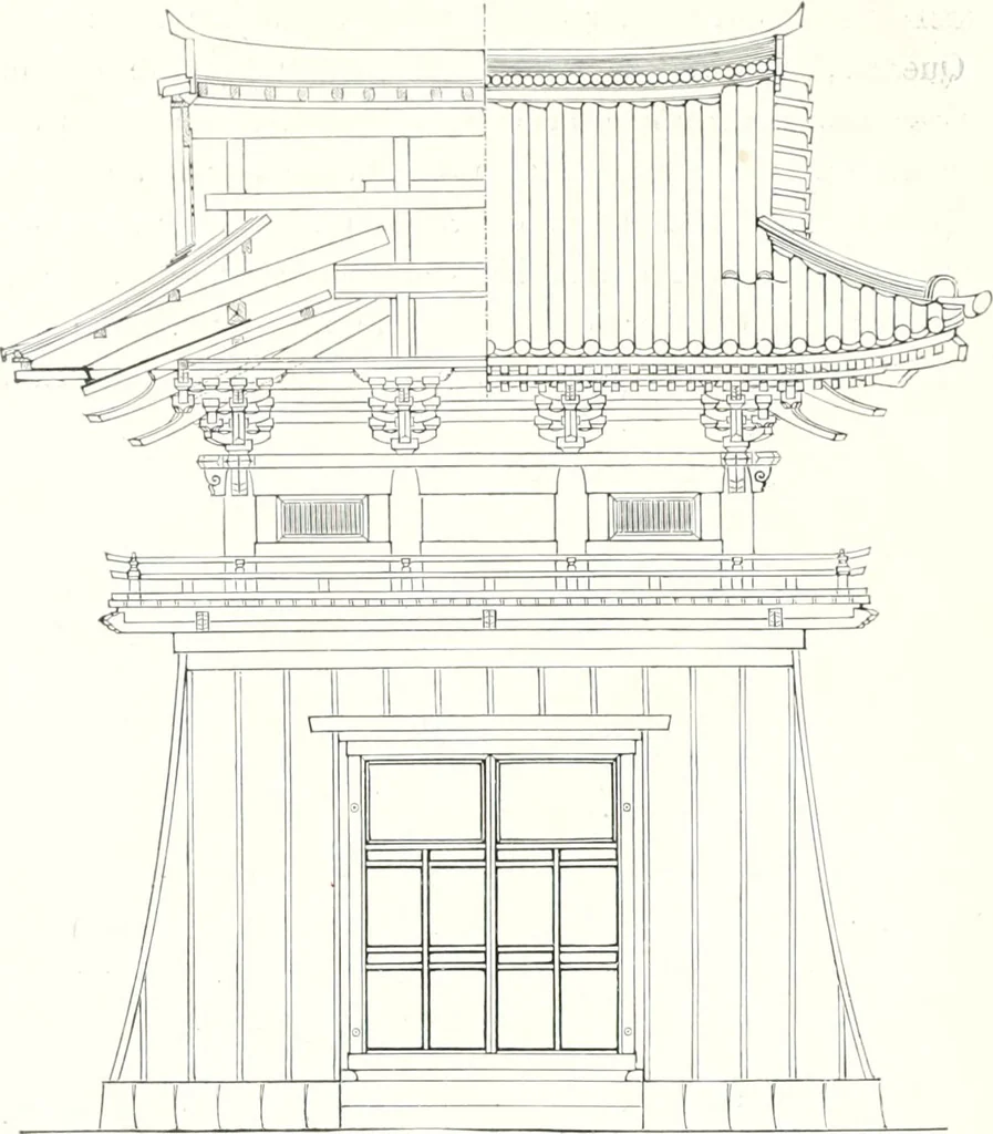 An illustration from Die Architektur der Kultbauten Japans, 1907, leaf 158