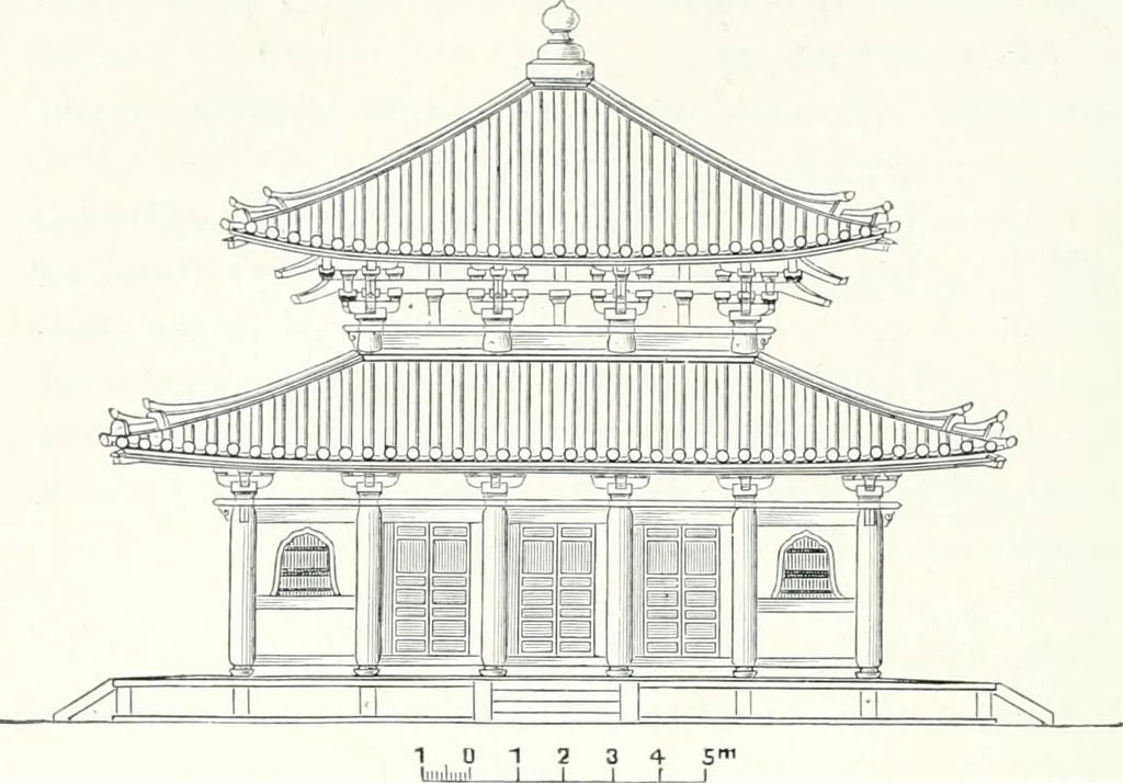 An illustration from Die Architektur der Kultbauten Japans, 1907, leaf 164