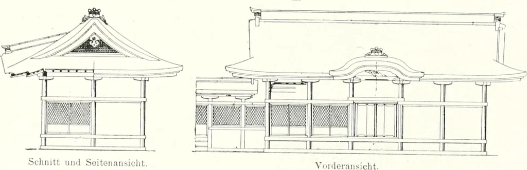 An illustration from Die Architektur der Kultbauten Japans, 1907, leaf 186
