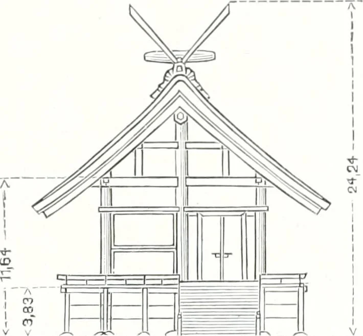 An illustration from Die Architektur der Kultbauten Japans, 1907, leaf 201