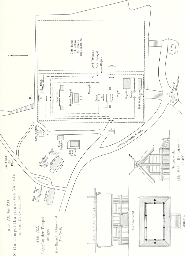 An illustration from Die Architektur der Kultbauten Japans, 1907, leaf 213